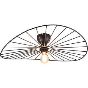 TRIO Leuchten Deckenleuchte CHAPEAU, Deckenlampe exkl 1xE27 max 40W Ø60cm Schlafzimmer Deckenlampe, Leuchtmittel wechselbar, warmweiß - kaltweiß, Lampenschirm aus filigranen Metallstreben sorgt für Schatten Effekte