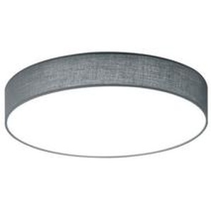 Trio Leuchten Led-Deckenleuchte Lugano, Grau, Nickel, Metall, Textil, 10.5 cm, Lampen & Leuchten, Innenbeleuchtung, Deckenleuchten