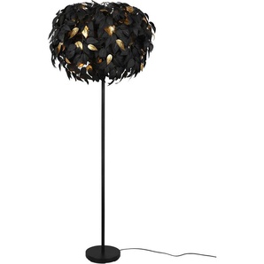 TRIO Leuchten Stehlampe Leavy, ohne Leuchtmittel, warmweiß - kaltweiß, Stehleuchte Blatt Design, Fußschalter, exkl 3xE14 max 28W