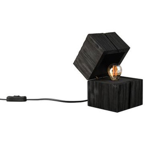 Trio Leuchten Tischleuchte Treasure, Schwarz, Holz, 12x16x12 cm, Schnurschalter, Lampen & Leuchten, Innenbeleuchtung, Tischlampen, Tischlampen