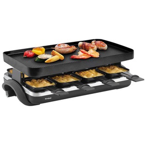 Trisa Electronics Raclette-Grill, Schwarz, Metall, 13x45x24.50 cm, RoHS, Fsc, Tragegriff, antihaftbeschichtete Raclette-Pfännchen, Ein/Aus-Schalter, Küchengeräte, Tischgrills & Fondues, Raclette-Grills