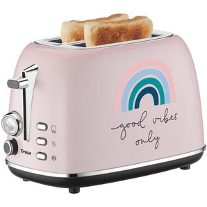 Trisa Electronics Toaster, Hellrosa, Metall, 28x18x18 cm, RoHS, Fsc, Reach, Krümelschublade, Auftaufunktion, Aufwärmfunktion, Küchengeräte, Toaster