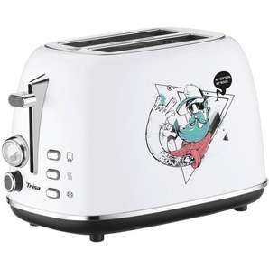 Trisa Electronics Toaster, Weiß, Metall, 28x18x18 cm, RoHS, Fsc, Krümelschublade, Auftaufunktion, Schnellstoppfunktion, Küchengeräte, Toaster