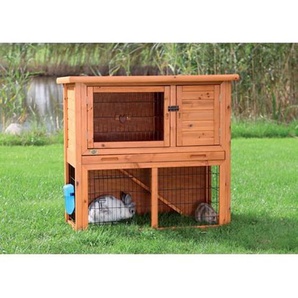 Trixie natura guinea pig hutch with outdoor run 104  97  52 cm brown