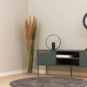 TV-Bank TENZO SWITCH Sideboards Gr. B/H/T: 141,5 cm x 51 cm x 39 cm, grün mit 2 Türen und offenen Fächern, Design von Tenzo studio