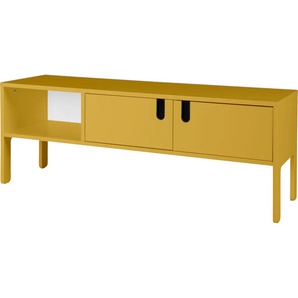 TV-Bank TENZO UNO Sideboards Gr. B/H/T: 137 cm x 50 cm x 40 cm, gelb (mustard) TV-Sideboard mit 2 Türen und 1 offenem Fach, Design von Olivier Toulouse By Tenzo