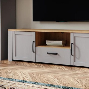 TV-Board FORTE Bohol Sideboards Gr. B/H/T: 166 cm x 52 cm x 42 cm, 1, grau (eichefarben grau) TV-Lowboards Breite 166 cm