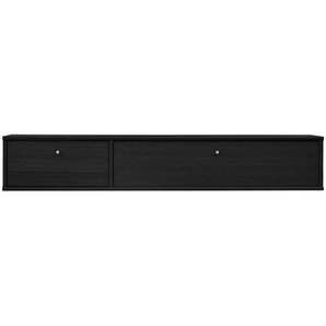 TV-Board HAMMEL FURNITURE Mistral Fernsehschrank, Medienmöbel, Hängend Sideboards Gr. B/H/T: 133cm x 22,4cm x 32,5cm,, schwarz (schwarz gebeizt) Schublade und Klapptür, Lowboard, B: 133 cm