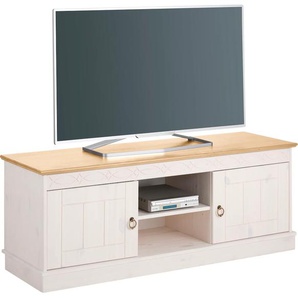 TV-Board HOME AFFAIRE Indra Sideboards Gr. B/H/T: 120 cm x 45 cm x 40 cm, gelb (weiß, honig) wahlweise in 2 Breiten, Fernsehtisch