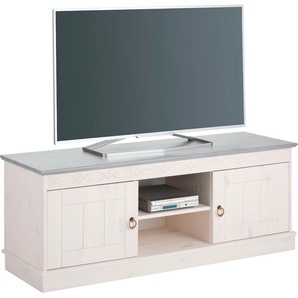 TV-Board HOME AFFAIRE Indra Sideboards Gr. B/H/T: 120 cm x 45 cm x 40 cm, grau (weiß, grau) wahlweise in 2 Breiten, Fernsehtisch