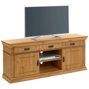 TV-Board HOME AFFAIRE Vinales Sideboards Gr. B/H/T: 158cm x 70cm x 39cm, beige (natur) Breite 158 cm, mit 3 Schubladen