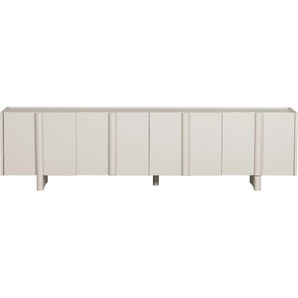 TV-Board WOOOD Nook, beige, B:200cm H:53cm T:46cm, FSC-zertifizierter Holzwerkstoff, Sideboards, mit viel Stauraum, H 53 cm x B 200 cm