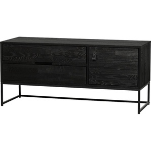 TV-Board WOOOD Silas Sideboards schwarz (schwarz, b, h, t: 120 cm x 55 44 cm) Sideboard TV-Sideboard