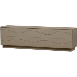 TV-Board WOOOD Teo Tv Mobel Sideboards Gr. B/H/T: 180cm x 52cm x 40cm, braun (schlamm)