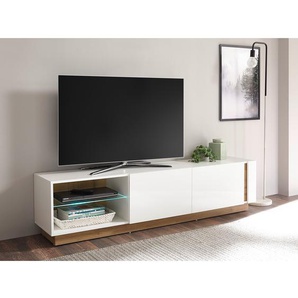 TV-Lowboard MDF Mitteldichte Holzfaserplatte , beschichtet Weiß 188cm