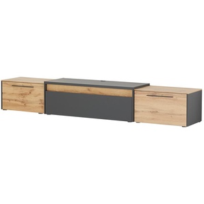 TV Lowboard - grau - Materialmix - 276 cm - 46 cm - 50 cm | Möbel Kraft