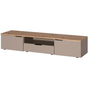 TV-Lowboard - grau - Materialmix - 180 cm - 37 cm - 43 cm | Möbel Kraft