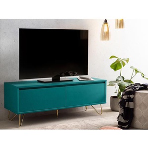 TV-Lowboard MDF Mitteldichte Holzfaserplatte , lackiert Blau/Petrol 120 x 45 x 40cm