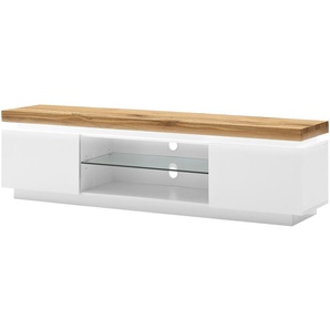 TV-Lowboard - weiß - Materialmix - 175 cm - 49 cm - 40 cm | Möbel Kraft