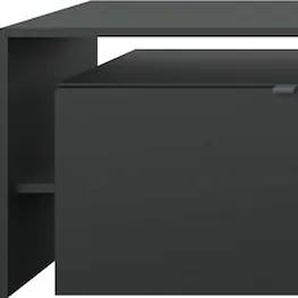 TV-Schrank BORCHARDT MÖBEL Sophia Schränke Gr. B/H/T: 220cm x 47cm x 35cm, schwarz (schwarz matt / matt) Breite 220 cm, mit Überbau