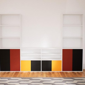 TV-Schrank Schwarz - Moderner Fernsehschrank: Türen in Schwarz - 300 x 194 x 34 cm, konfigurierbar