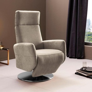 TV-Sessel SIT & MORE Kobra Sessel Gr. Luxus-Microfaser weich, B/H/T: 71cm x 110cm x 82cm, beige manuelle Relaxfunktion