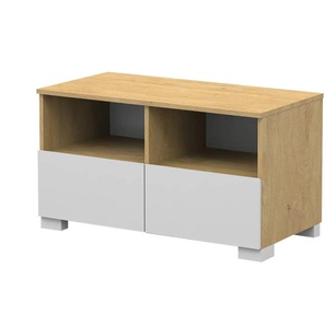 TV-Unterteil Uni Oak - holzfarben - Materialmix - 100 cm - 55,8 cm | Möbel Kraft