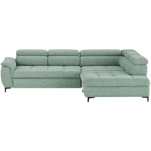 Twist Ecksofa aus Flachgewebe Denvo - türkis/petrol - Materialmix - 290 cm - 94 cm - 217 cm | Möbel Kraft