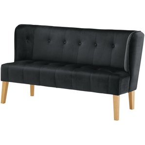 Twist Küchensofa Samt Bella - schwarz - Materialmix - 180 cm - 90 cm - 72 cm | Möbel Kraft