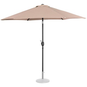 Uniprodo Sonnenschirm sechseckig 270cm neigbar creme (UNI_UMBRELLA_R270CR)