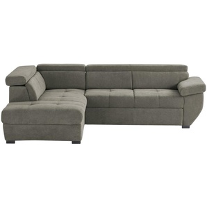 uno Ecksofa  Formula ¦ grau ¦ Maße (cm): B: 262 H: 79 T: 224