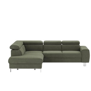 uno Ecksofa  Los Angeles ¦ grün ¦ Maße (cm): B: 249 H: 72 T: 207