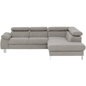 uno Ecksofa  Micky ¦ grau ¦ Maße (cm): B: 249 H: 72 T: 207