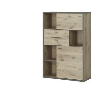 uno Highboard  Orlando ¦ holzfarben ¦ Maße (cm): B: 96 H: 141 T: 38