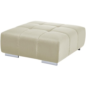 uno Hocker aus Samt  Origo ¦ creme ¦ Maße (cm): B: 103 H: 42 T: 103