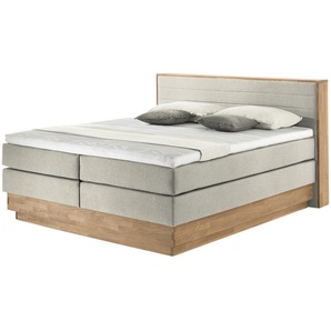 uno Massivholz-Boxspringbett mit Bettkasten Morgan ¦ beige ¦ Maße (cm): B: 184 H: 113