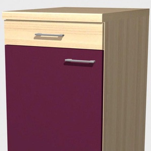 Unterschrank FLEX-WELL Portland, lila (aubergine, akazie), B:50cm H:86cm T:60cm, Holzwerkstoff, Schränke, (B x H x T) 50 x 86 x 60 cm