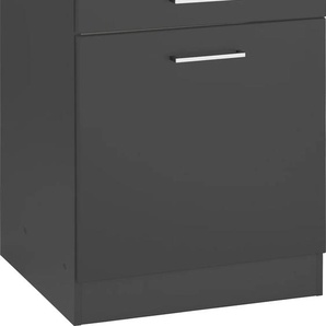 Unterschrank KOCHSTATION KS-Kehl, grau, B:60cm H:82cm T:60cm, MDF, Schränke, ohne Arbeitsplatte