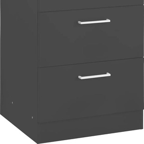 Unterschrank KOCHSTATION KS-Kehl, grau, B:60cm H:82cm T:60cm, MDF, Schränke, ohne Arbeitsplatte