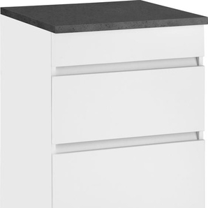 Unterschrank OPTIFIT Roth Schränke Gr. B/H/T: 60cm x 88cm x 60cm, Komplettausführung, weiß (weiß/weiß-anthrazit) Breite 60 cm