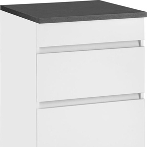 Unterschrank OPTIFIT Roth Schränke Gr. B/H/T: 60cm x 88cm x 60cm, Komplettausführung, weiß (weiß/weiß-basaltgrau) Breite 60 cm