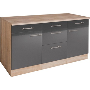 Unterschrank OPTIFIT Tula Schränke Gr. B/H/T: 150 cm x 84,8 cm x 60 cm, 2 St., grau (anthrazit) Breite 150 cm