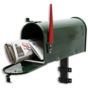 US Mailbox Briefkasten Amerikanisches Design grün mit Wandhalterung