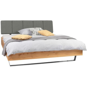 Valnatura Bett, Grau, Buche, Holz, Textil, Wildkernbuche, massiv, 180x210 cm, in verschiedenen Holzarten erhältlich, Stoffauswahl, Größen erhältlich, Schlafzimmer, Betten, Futonbetten