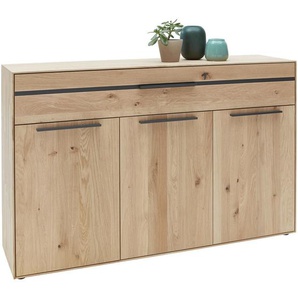 Valnatura Kommode, Eiche, Metall, Wildeiche, massiv, 1 (geteilt) Schubladen, 146.9x93.5x41.1 cm, Beimöbel erhältlich, Wohnzimmer, Kommoden & Sideboards, Kommoden