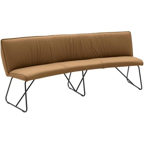 Valnatura Sitzbank, Hellbraun, Leder, Echtleder, Longlife-Leder, 3-Sitzer, 180x88x81 cm, Lederauswahl, Stoffauswahl, in verschiedenen Größen erhältlich, Esszimmer, Bänke, Sitzbänke