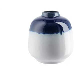 Vase ¦ blau ¦ Steingut ¦ Maße (cm): H: 15  Ø: 14.5