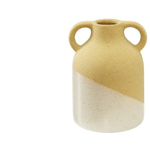 Vase - gelb - Steingut - 14,8 cm - [11.9] | Möbel Kraft