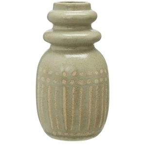 Vase - grün - Steinzeug - 15,8 cm - [8.8] | Möbel Kraft