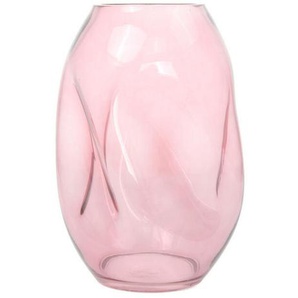 Vase, Rosa, Glas, zylindrisch, 15x25x15 cm, mundgeblasen, handgemacht, Dekoration, Vasen, Glasvasen